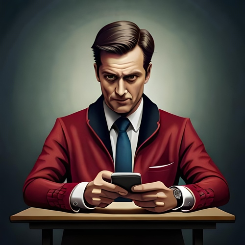 An Irish gambler betting on his mobile phone