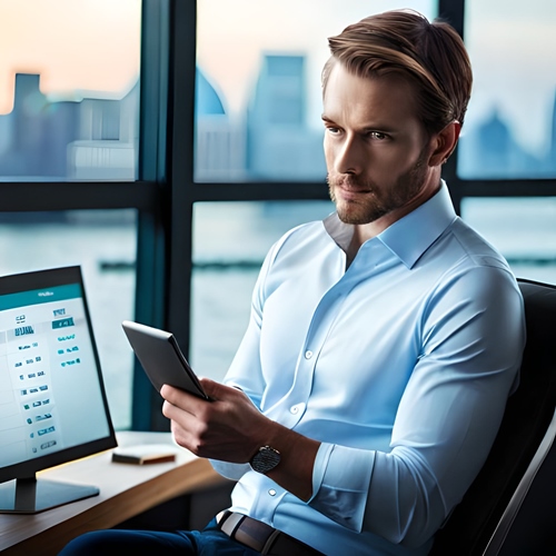 A bettor on a betting brokerage application in front of his computer