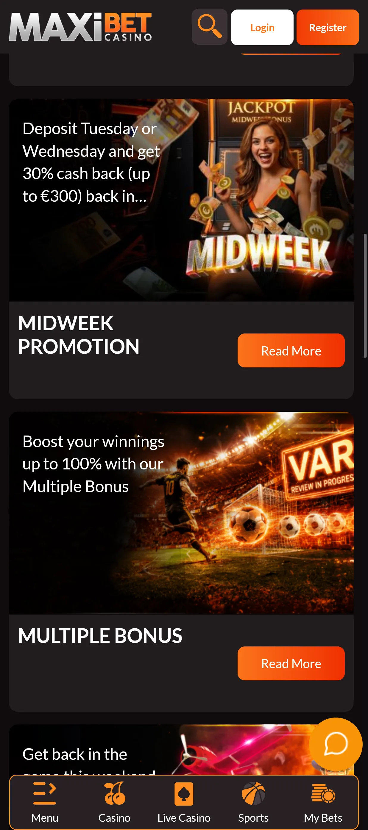 3 sports betting bonuses from Maxibet