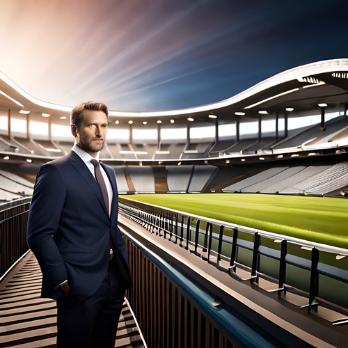 A broker in a stadium, analysing
