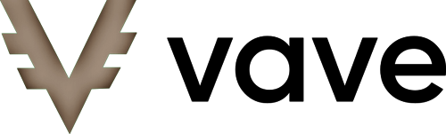 vave logo in sepia + dark areas